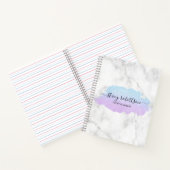 Elegant modern gradiënt blauw paars glitter notitieboek (Binnen)