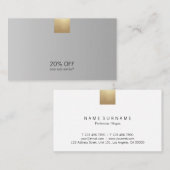 Elegant modern gradiënt Gold Accent Korting Visitekaartje (Voorkant / Achterkant)