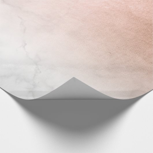 Elegant modern gradiënt koper goud witte marmer cadeaupapier (Hoek)