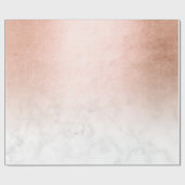 Elegant modern gradiënt koper goud witte marmer cadeaupapier (Vlak)