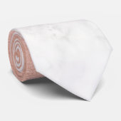 Elegant modern gradiënt koper goud witte marmer stropdas (Opgerold)