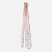 Elegant modern gradiënt koper goud witte marmer stropdas (Achterkant)