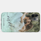 Elegant modern gradiënt munt groene glitter foto Case-Mate iPhone case (Achterkant (horizontaal))