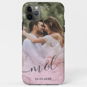 Elegant modern gradiënt roos goud glitter foto Case-Mate iPhone case (Achterkant)