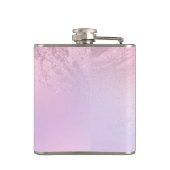 Elegant modern gradiënt roos goud glitter paars heupfles (Achterkant)