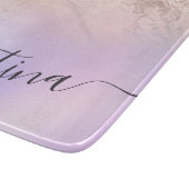 Elegant modern gradiënt roos goud glitter paars snijplank (Hoek)