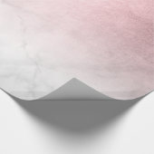 Elegant modern gradiënt roos goud witte marmer cadeaupapier (Hoek)