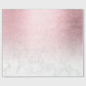 Elegant modern gradiënt roos goud witte marmer cadeaupapier (Vlak)