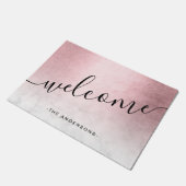 Elegant modern gradiënt roos goud witte marmer deurmat (Schuin)