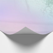Elegant modern gradiëntmunt groen glitter paars cadeaupapier (Hoek)