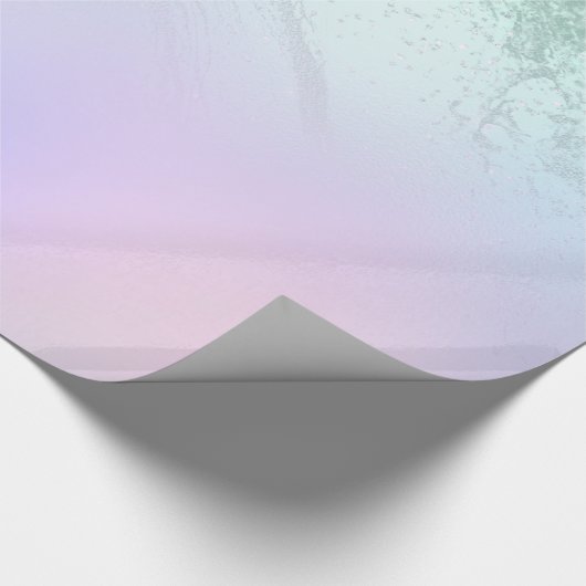 Elegant modern gradiëntmunt groen glitter paars cadeaupapier (Hoek)