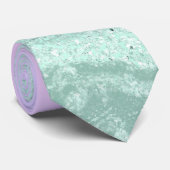 Elegant modern gradiëntmunt groen glitter paars stropdas (Opgerold)