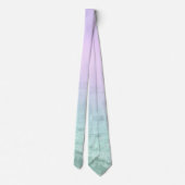 Elegant modern gradiëntmunt groen glitter paars stropdas (Achterkant)