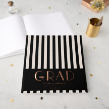 Elegant Modern Graduation Party Folie gastenboek