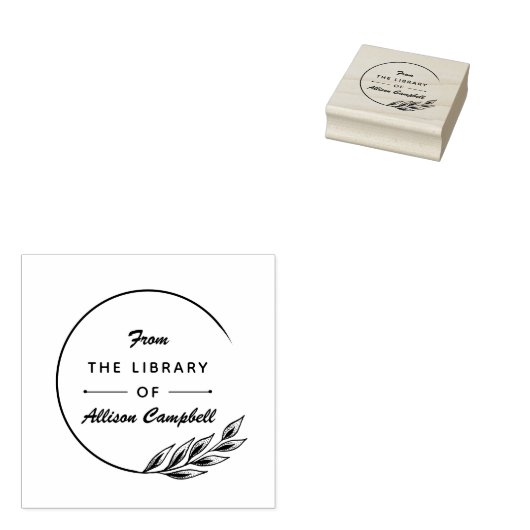 Elegant modern & grafisch exemplaar uit de bibliot rubberstempel (Gestempeld)