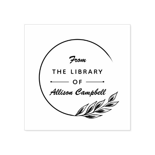 Elegant modern & grafisch exemplaar uit de bibliot rubberstempel (Afrduk)