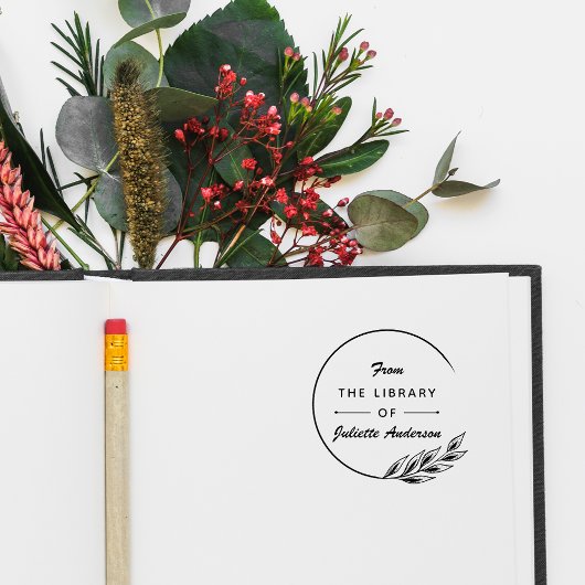 Elegant modern & grafisch exemplaar uit de bibliot rubberstempel
