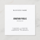 Elegant modern grafisch minimalistisch laagje vierkante visitekaartje (Achterkant)