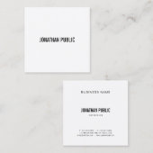 Elegant modern grafisch minimalistisch laagje vierkante visitekaartje (Voorkant / Achterkant)