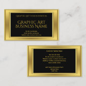Elegant modern grafisch ontwerp Gold Black Visitekaartje (Voorkant / Achterkant)