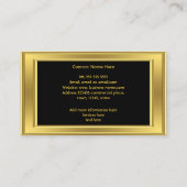 Elegant modern grafisch ontwerp Gold Black Visitekaartje (Achterkant)