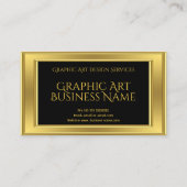 Elegant modern grafisch ontwerp Gold Black Visitekaartje (Voorkant)