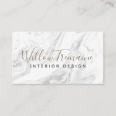 Elegant Modern Gray Marmer Professional Visitekaartje (Voorkant)