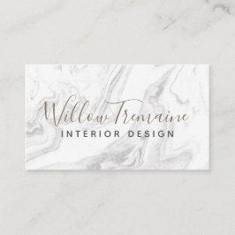 Elegant Modern Gray Marmer Professional Visitekaartje