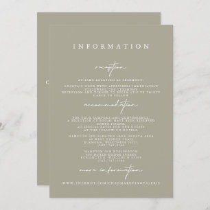 Elegant Modern Gray Wedding Enclosure Kaarten