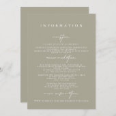 Elegant Modern Gray Wedding Enclosure Kaarten (Voorkant / Achterkant)