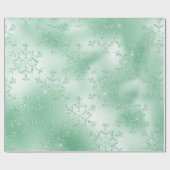 Elegant modern Green Kerstmis Snowflake Patroon Cadeaupapier (Vlak)