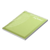 ELEGANT MODERN GREEN LEAF WATERVERF SJABLOON NOTITIEBLOK (Linkerzijde)