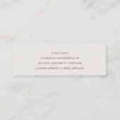 Elegant Modern Green Leafy Tropical Foliage Fern Mini Visitekaartje (Achterkant)