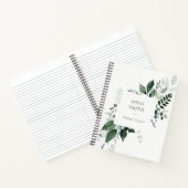 Elegant Modern Green Leafy Tropical Foliage Fern Notitieboek (Binnen)