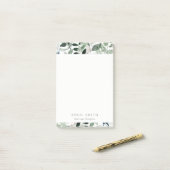 Elegant Modern Green Leafy Tropical Foliage Fern Post-it® Notes (Op bureau)