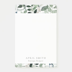 Elegant Modern Green Leafy Tropical Foliage Fern Post-it® Notes