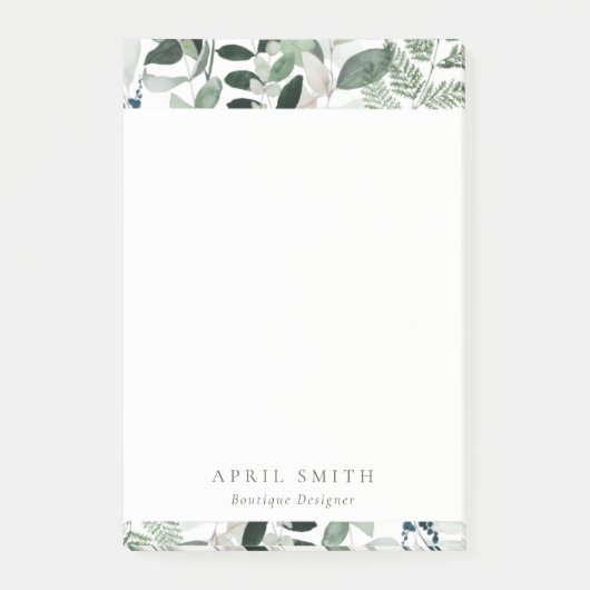 Elegant Modern Green Leafy Tropical Foliage Fern Post-it® Notes (Voorkant)