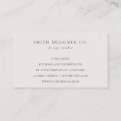 Elegant Modern Green Leafy Tropical Foliage Fern Visitekaartje (Achterkant)