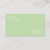 Elegant modern Green Leaves Visitekaartje (Achterkant)