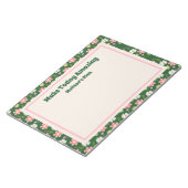Elegant Modern Green Pink Floral Notitieblok (Schuin)