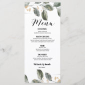 Elegant Modern greenery flat Menu Kaart (Voorkant)