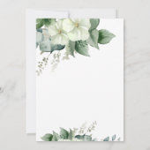 Elegant modern greenery gender reveal baby shower kaart (Achterkant)