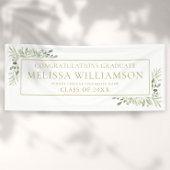 Elegant modern Greenery Gold Afstuderen Banner