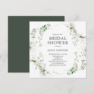 Elegant Modern Greenery Vrijgezellenfeest Kaart