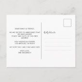 Elegant Modern Greenery We hebben beweging gezet Aankondigingskaart (Achterkant)