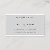 Elegant modern, grijs, eenvoudige professional visitekaartje (Achterkant)
