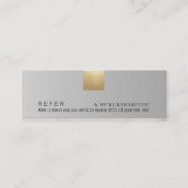 Elegant modern grijs gradiënt Gold Accent Referenc Mini Visitekaartje (Voorkant)