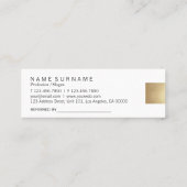 Elegant modern grijs gradiënt Gold Accent Referenc Mini Visitekaartje (Achterkant)