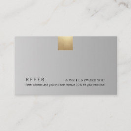 Elegant modern grijs gradiënt Gold Accent Referenc Visitekaartje