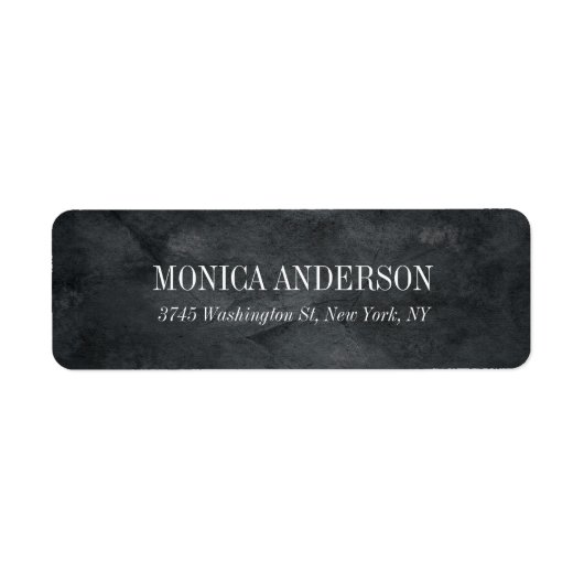 Elegant Modern Grijs Krijtbord Professioneel Etiket (Voorkant)